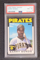 1986 Topps Traded Barry Bonds RC #11T PSA 8 NM-MT
