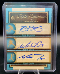 2012 Upper Deck SP Signature Edition - Triple Signatures #TB18 Reid Brignac, Wade Davis, Matt Joyce