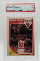 1989 Fleer Michael Jordan Chicago Bulls #21 PSA 7 NM PSA# 80134325