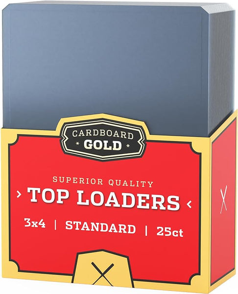 Cardboard Gold Standard Card Top Loaders for Trading Cards (25 per box)
