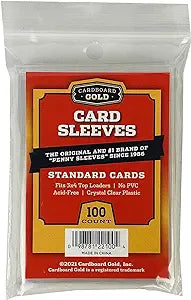Cardboard Gold Soft Penny Sleeves for Standard Trading Cards (100 per bag)