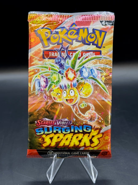 SINGLE PACK of Pokémon Scarlet & Violet Surging Sparks Booster Box (10 cards/pack)