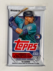 SINGLE PACK of 2023 Topps Series One MLB Mega Box (16 cards per pack)