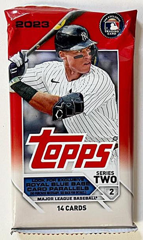 SINGLE PACK of 2023 Topps Series 2 Baseball Blaster Box (14 