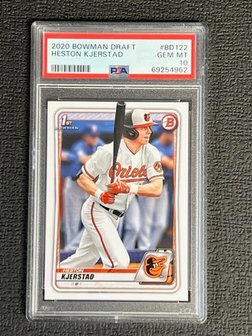 Heston Kjerstad Signed 2020 Bowman Draft #BD122 RC (PSA