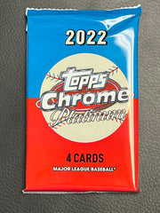 SINGLE Pack of a Topps MLB Chrome Platinum Trading Card Blaster Box (4 cards per pack)