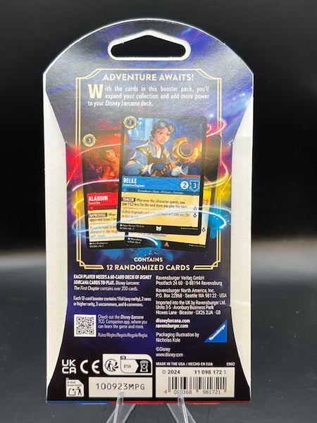 Disney Lorcana The First Chapter Sealed Blister Booster Pack (12 cards PartMart Disney Lorcana The First Chapter Sealed Blister Booster Pack (12 cards PartMart