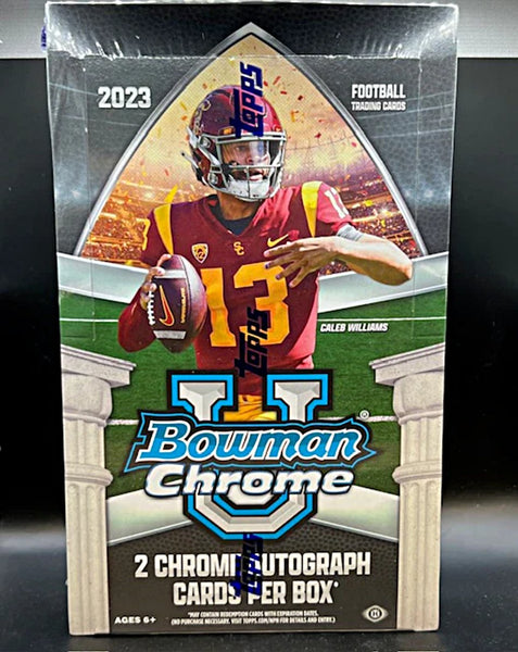 2023 Bowman Chrome University Football Hobby Box (24 packs, 4 cards per pack)