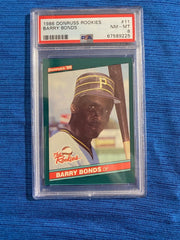 1986 Donruss Rookies #11 Barry Bonds Rookie PSA 8 Cert #67589225