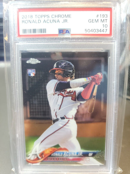 2018 Topps Chrome deals Ronald Acuna Jr. PSA 10 GEM MINT