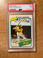 1980 Topps Baseball PSA 7 #482 Rickey Henderson Rookie Card