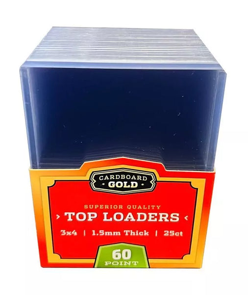 Cardboard Gold 60pt Top Loaders for Trading Cards (25 per box)
