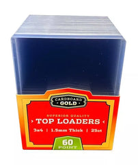 Cardboard Gold 60pt Top Loaders for Trading Cards (25 per box)