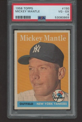 1958 Topps #150 Mickey Mantle HOF New York Yankees PSA 4 VG-EX