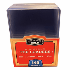Cardboard Gold 140pt Top Loaders for Trading Cards (10 per box)