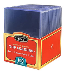 Cardboard Gold 100pt Top Loaders for Trading Cards (25 per box)