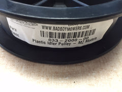 033-2000-00 BAD BOY Plastic Idler Pulley- MZ Models 42", 48", & 54" decks.  Replaced by 033-7201-00.