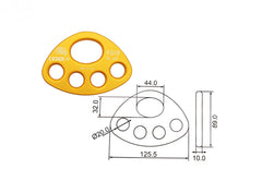 Rotary 16983 FOUR HOLE RIGGING PLATE