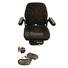 Stens 3010-0015 Seat, Mechanical suspension, black vinyl, adjustable
