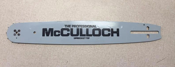16" McCulloch Sprocket Tip 16" Bar 3/8" pitch .050 ga Vintage NOS - GRAY.  Oregon mount D176