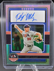 2023 Panini Stars & Stripes Teddy McGraw CNTS-TO Collegiate National Holo /100 Auto