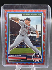 2023 Panini USA Baseball Stars & Stripes Carter Holton Red Stars Prizm /149 #70