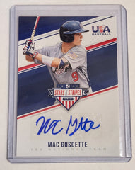 2018 Panini Stars and Stripes Mac Guscette AUTO /189 SS-MG