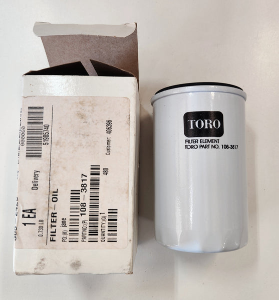 108-3817 Oil Filter Genuine OEM TORO Part