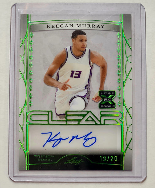 2023 Leaf Trinity Keegan Murray Clear Auto Green /20 CA-KM1