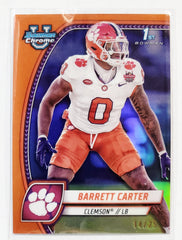 2024 Topps Bowman University Chrome Barrett Carter Orange Refractor /25 (RC) #9