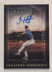 2020 Panini America's Pastime Jonathan Hernandez /99 Rookie Auto #36