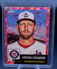 2022 TOPPS CHROME PLATINUM STEPHEN STRASBURG /100 NATIONALS Fuchsia Toile