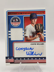 2023 Panini USA Baseball Stars & Stripes COOPER WILLIAMS Rookie Patch Auto #NTDP-CW