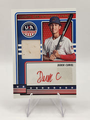 2023 Panini Stars & Stripes USA Baseball Derek Curiel #NTDP-DC Patch AUTO AT1
