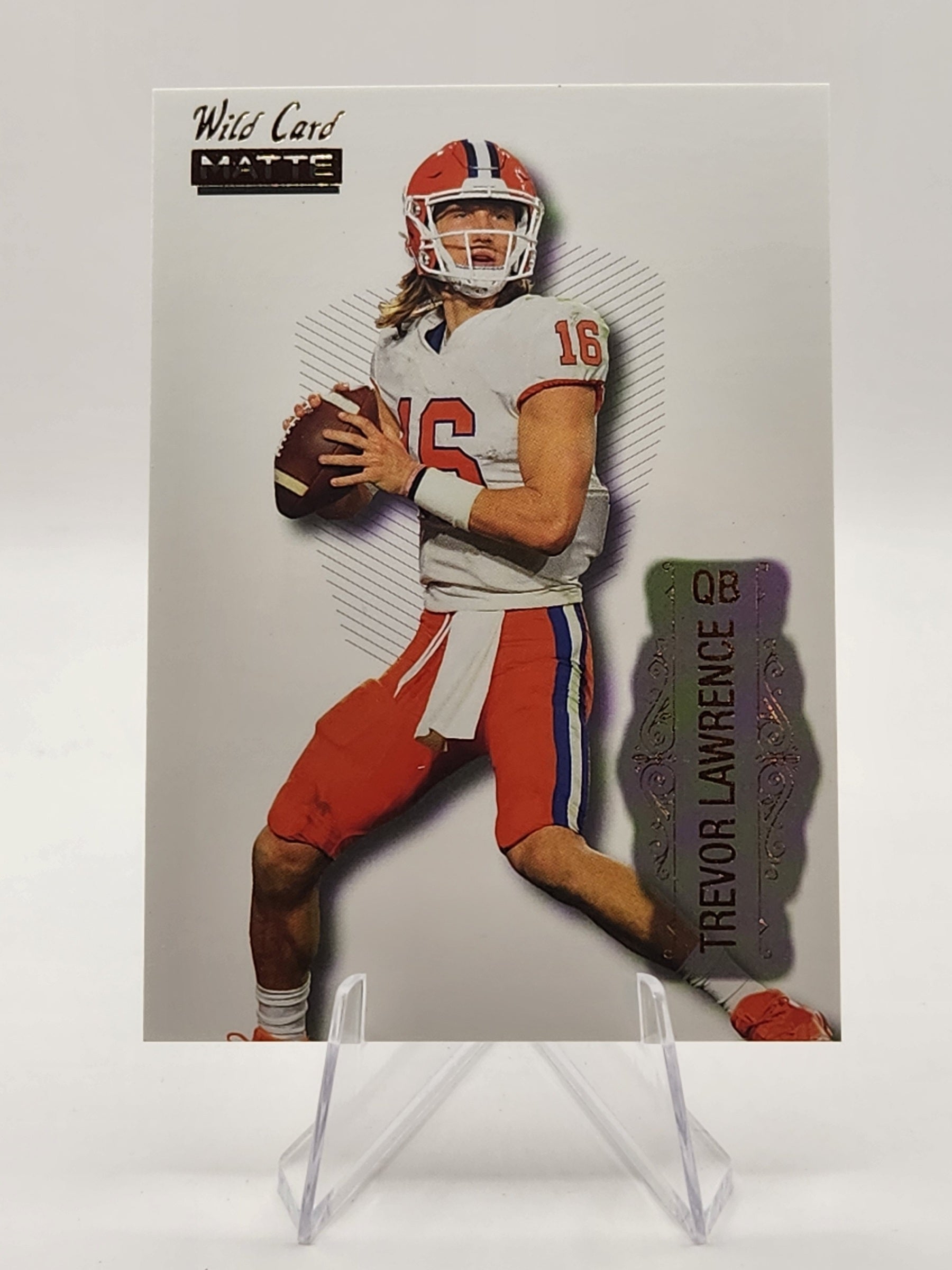 2021 Wild Card Matte Football White Trevor Lawrence #LBC-1 Gold