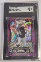 2023 Panini Prizm Aidan O'Connell Purple Wave Prizm /99 SGC 9 Mint #360 RC