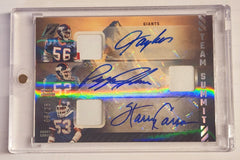 2023 Panini Zenith Team Summit TSA-LPH LAWRENCE TAYLOR PEPPER JOHNSON HARRY CARSON Triple Patch Auto /25