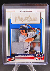 2023 Panini Stars & Stripes Maxwell Clark 18U-MC Auto Relic Gold Ink