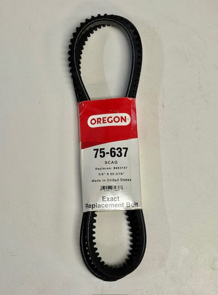 OREGON 75-637 COGGED V-BELT 5/8" X 65-3/16" replaces SCAG 483157