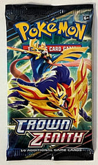 SINGLE BOOSTER PACK of Pokemon TCG Sword & Shield Crown Zenith Elite Trainer Box (10 cards per pack)