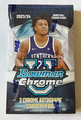 2023-24 Topps Bowman University Chrome Basketball Hobby Box Factory Sealed