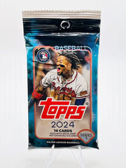 SINGLE PACK of 2024 Topps Series 1 Baseball Retail Pack (14 Cards per Pack)