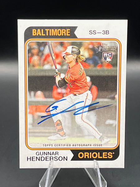 2023 Topps Heritage Gunnar Henderson ROA-GH Rookie Auto