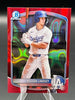 2025 Bowman Chrome Prospect Kellon Lindsey Red Lava Refractor #1/5 Dodgers
