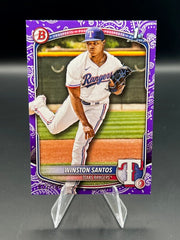 2025 Bowman 1st Winston Santos Purple Pattern /199 Rangers Rookie RC