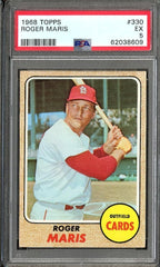 1968 Topps #330 Roger Maris PSA 5 EX Cardinals