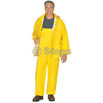 STENS 047-001  3 Piece Rainsuit,Detach Hood,Yellow,XL / 