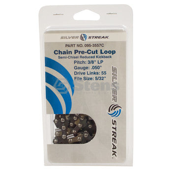 STENS 095-3557C  Chain Loop Clamshell 55 DL / 3/8" LP, .050, S-Chis Reduced Ki
