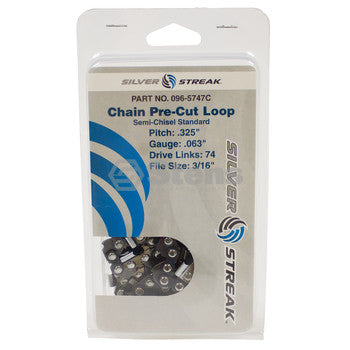 STENS 096-5747C  Chain Loop Clamshell 74 DL / .325", .063, S-Chisel Standard