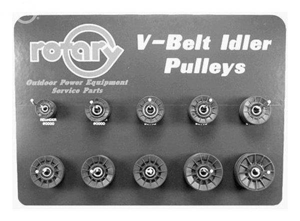 Rotary 10126. ASSORTMENT V-IDLER COMPOSITE PULLEYS